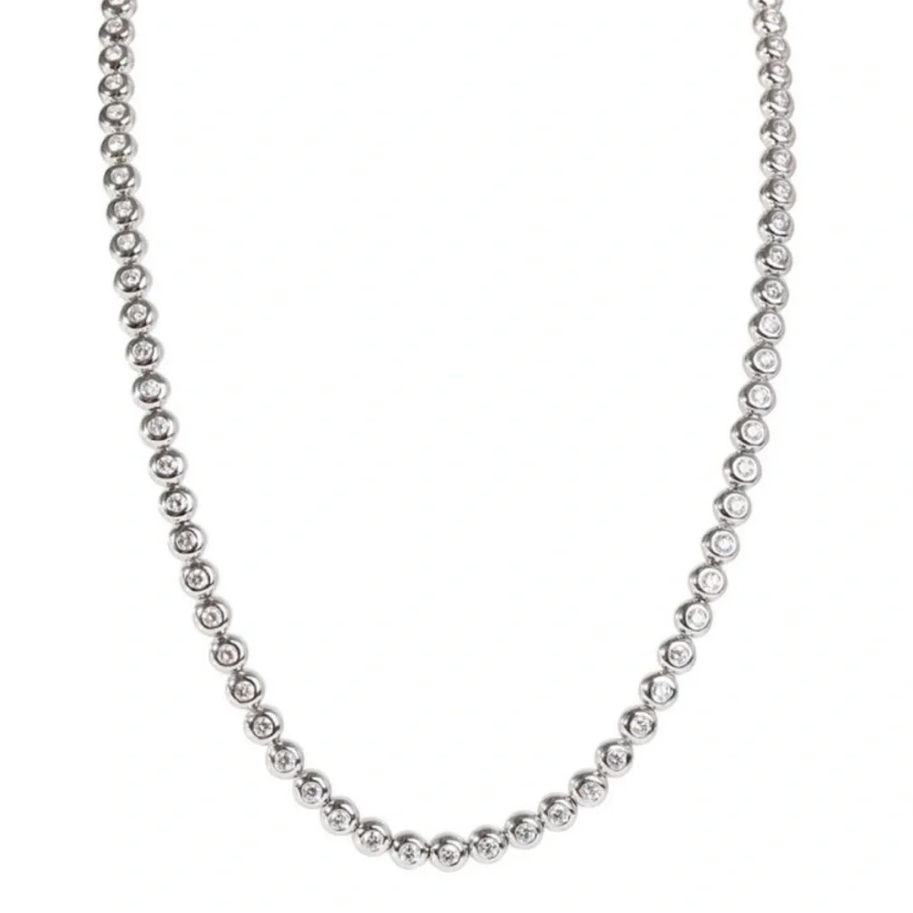 Tiffany & Co. Diamond Tennis Necklace in Platinum, '5.50 CTW' - Picture 1 of 11